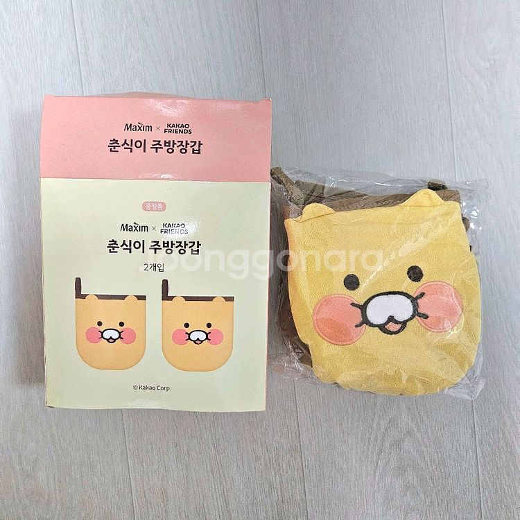 (새상품) 카카오프렌즈 춘식이 주방장갑 2개입--2
