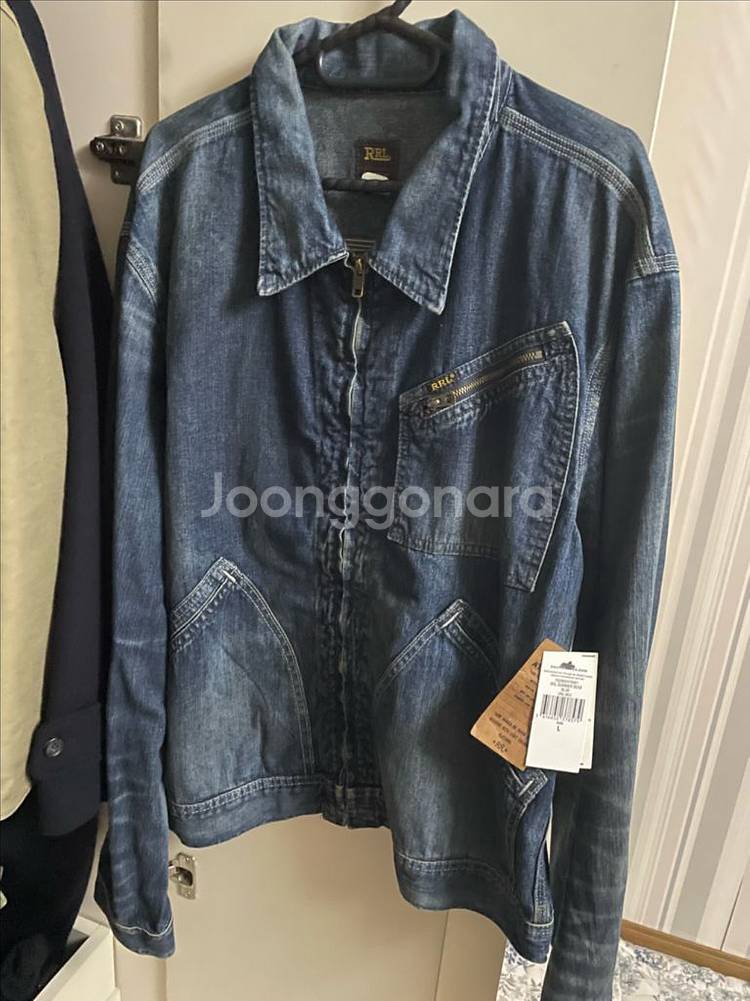 더블알엘 레이튼 인디고 데님자켓(L size)새상품--1