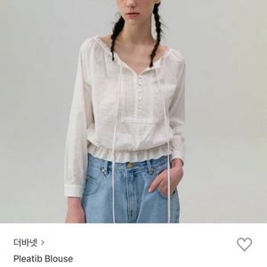 더바넷 블라우스 리본 레이스 타낫 pleatib