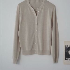 가정식패브릭 린넨 가디건 pale grey 새상품