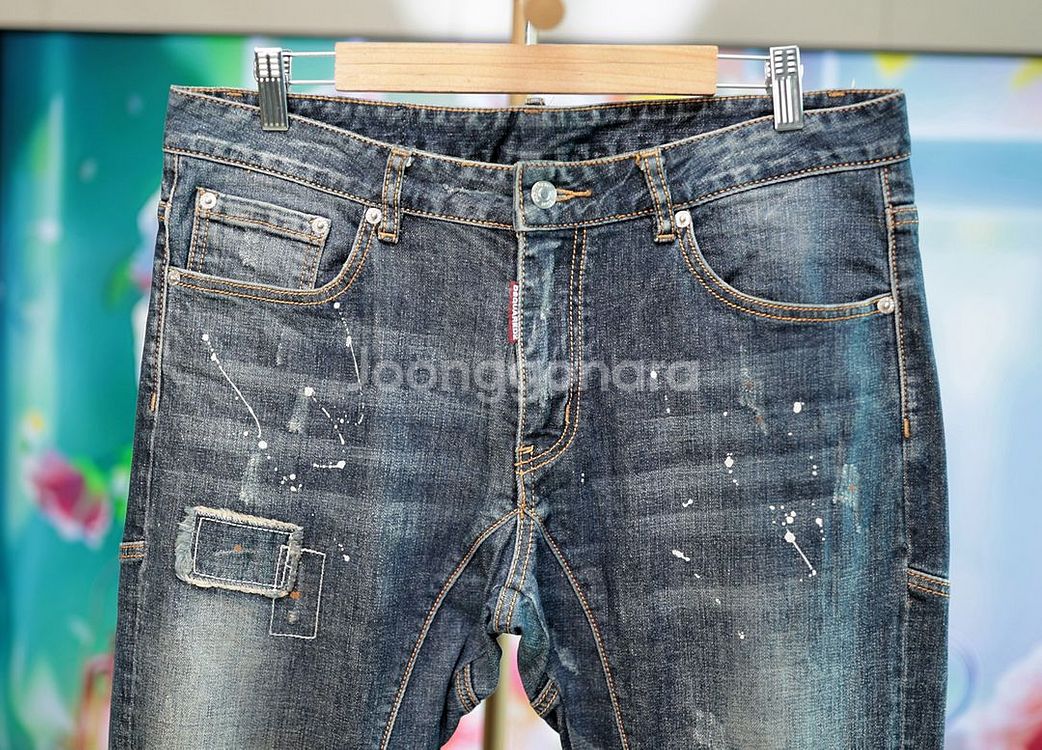 디스퀘어드2 빈티지 페인트 데님 진 34--1