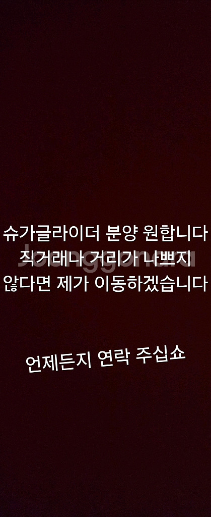 슈가글라이더 분양 구합니당--0