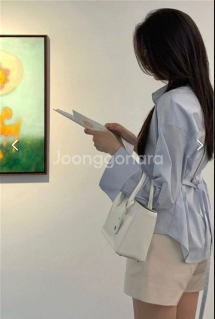 시에 헤이즐 커프스 디테일 셔츠 마일드핑크 새상품--11