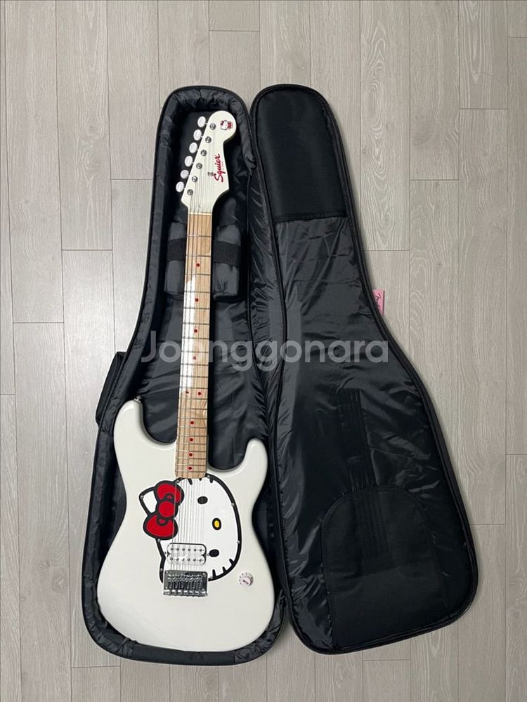 fender 펜더 키티 화이트 일렉 기타 케이블 세트--0