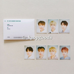BTS방탄 2019 시즌그리팅 시그 증명사진 포토카드