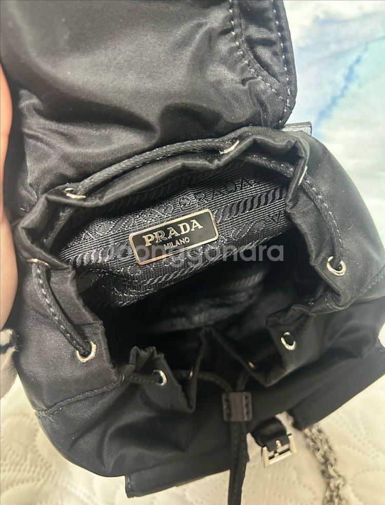 프라다 버킷백 블랙 미니--2