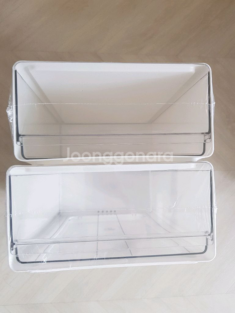 다용도 정리함 펜트리 수납함 리빙 박스 2개 투명--0
