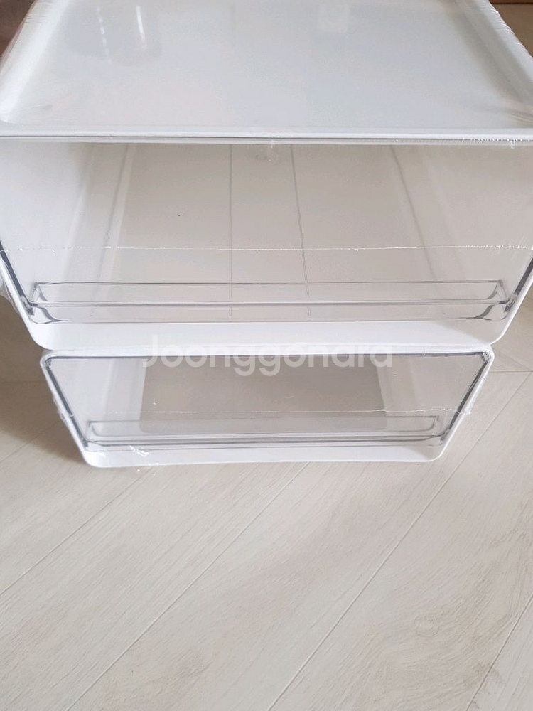 다용도 정리함 펜트리 수납함 리빙 박스 2개 투명--1