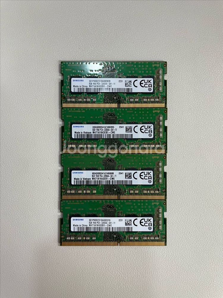 삼성 노트북램 DDR4 8GB 4개 일괄--0