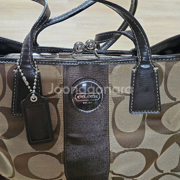 COACH 코치 가방 여성 숄더백 핸드백 브라운 정품--4