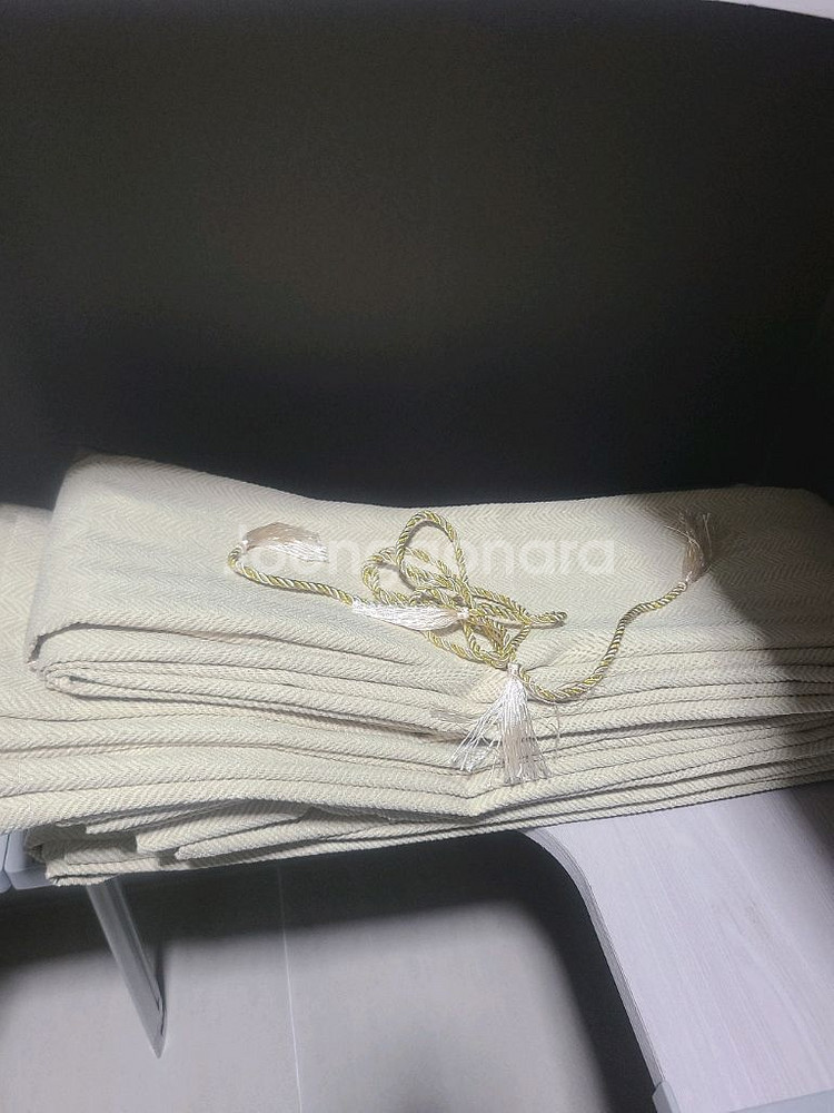 헤링본 무늬 암막 커튼 2장 아일렛 타입+ 자석끈--0