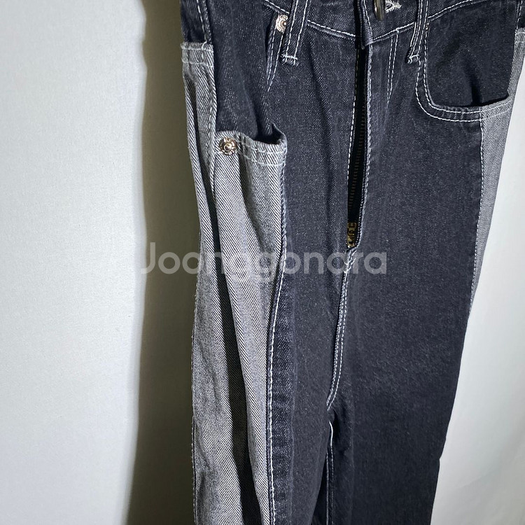 S)OOT 투톤 데님 청바지--3