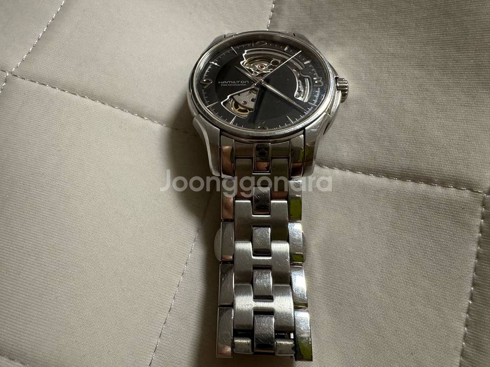해밀턴 재즈마스터 오픈하트 40mm 스틸 블랙--3