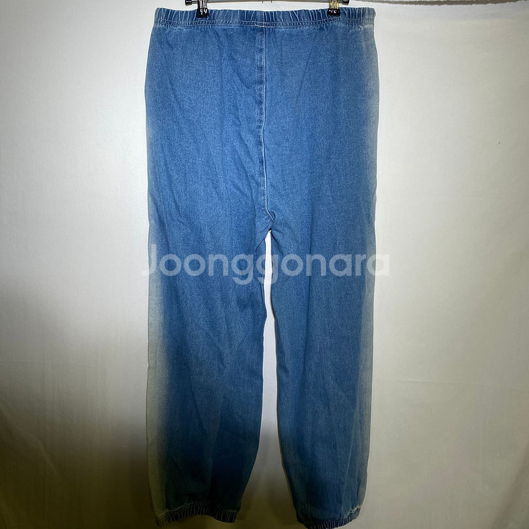 FREE)허리밴딩 투톤 데님 청바지--4