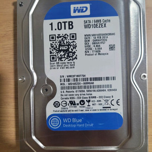 WD 블루 BLUE HDD 1TB 1만5천 급처