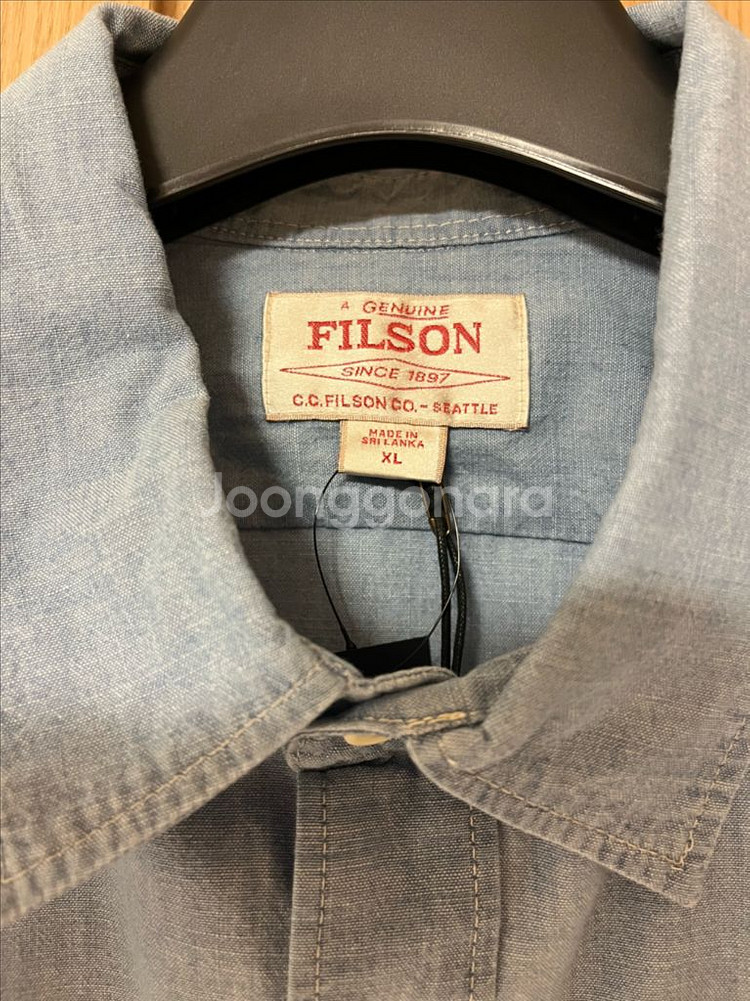 필슨 샴브레이 반팔 셔츠--4