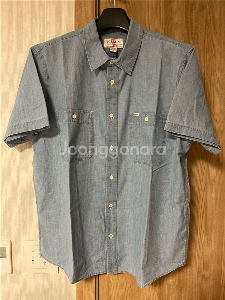 필슨 샴브레이 반팔 셔츠--1