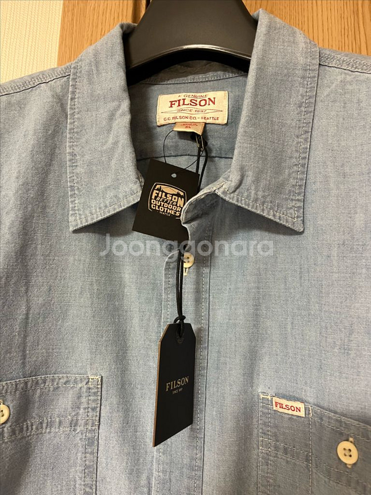 필슨 샴브레이 반팔 셔츠--3