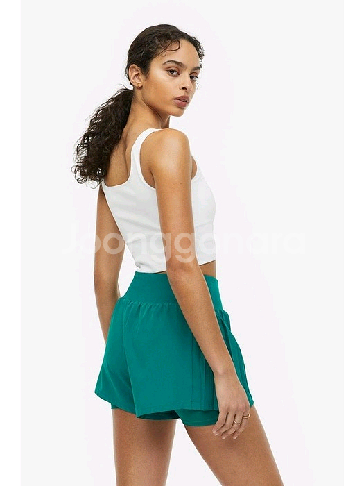 H&M 심리스 스포츠 브라렛 화이트--6