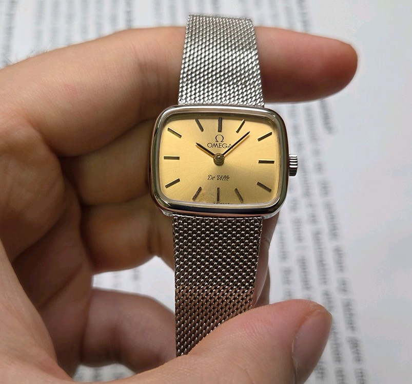 빈티지 오메가 드빌 테레비 샴골판 수동 메커니컬 여성용 이미지