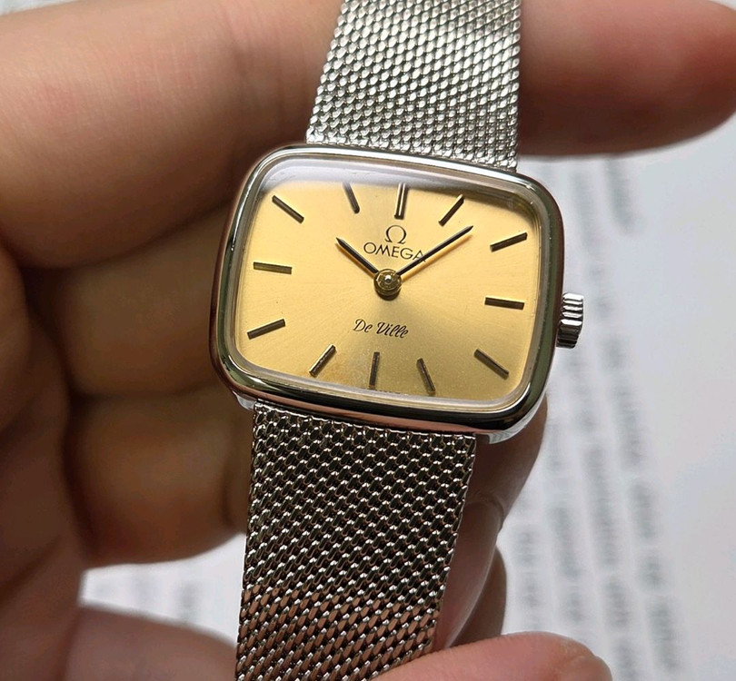 빈티지 오메가 드빌 테레비 샴골판 수동 메커니컬 여성용 이미지