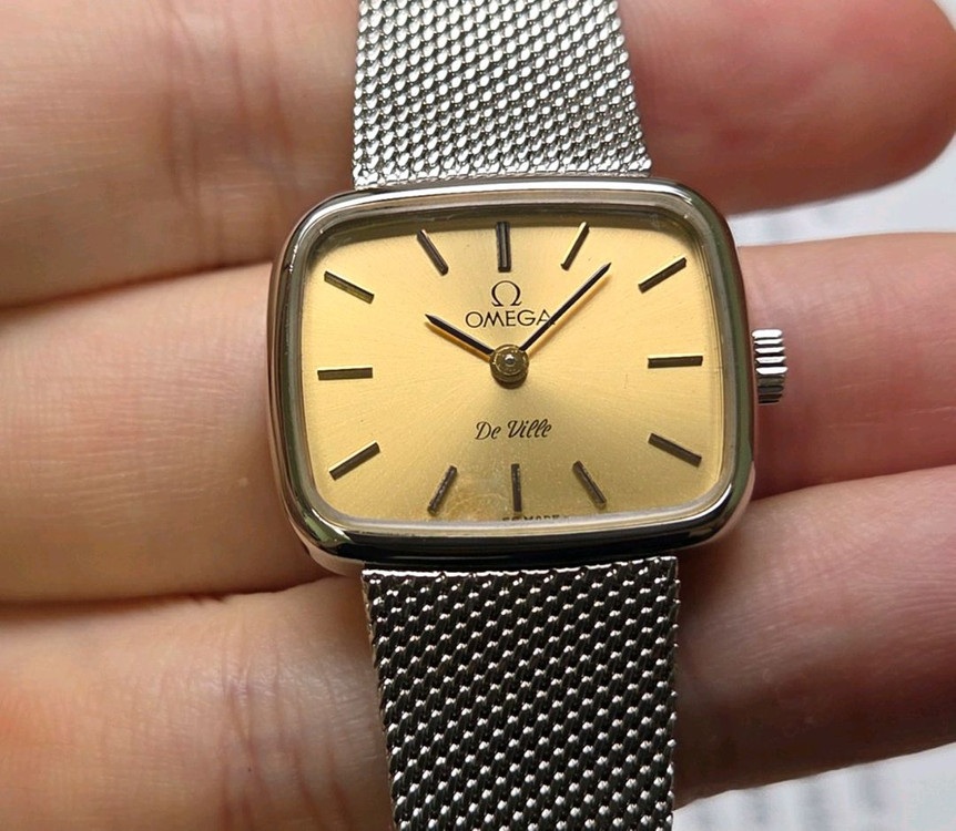 빈티지 오메가 드빌 테레비 샴골판 수동 메커니컬 여성용 이미지
