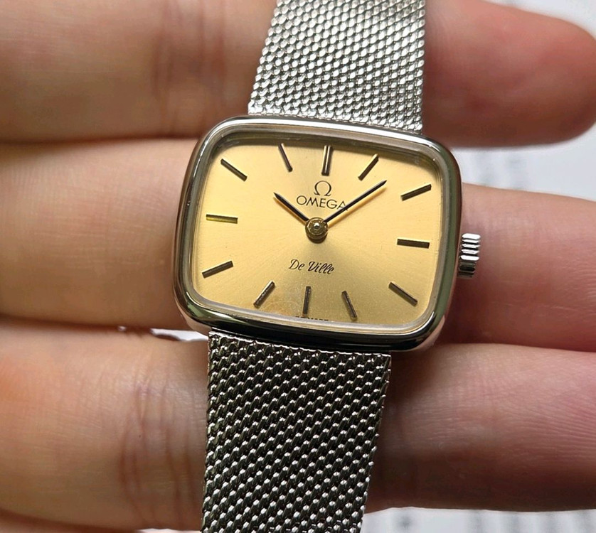 빈티지 오메가 드빌 테레비 샴골판 수동 메커니컬 여성용 이미지