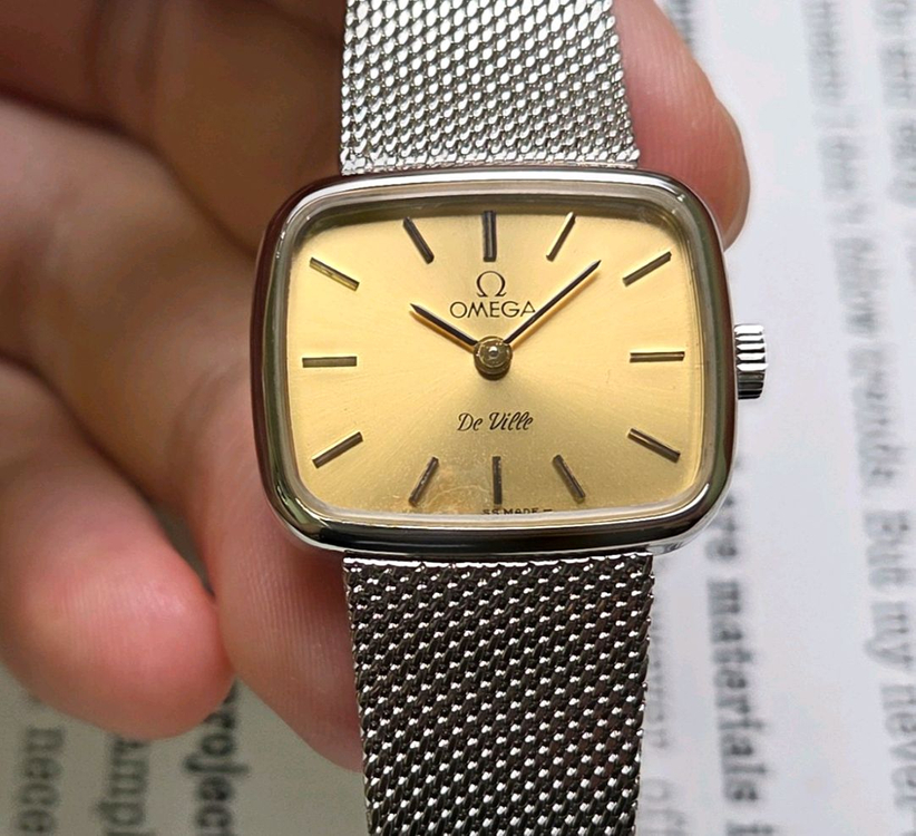 빈티지 오메가 드빌 테레비 샴골판 수동 메커니컬 여성용 이미지