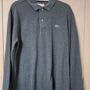 라코스테 긴팔 폴로 셔츠 그레이 사이즈M