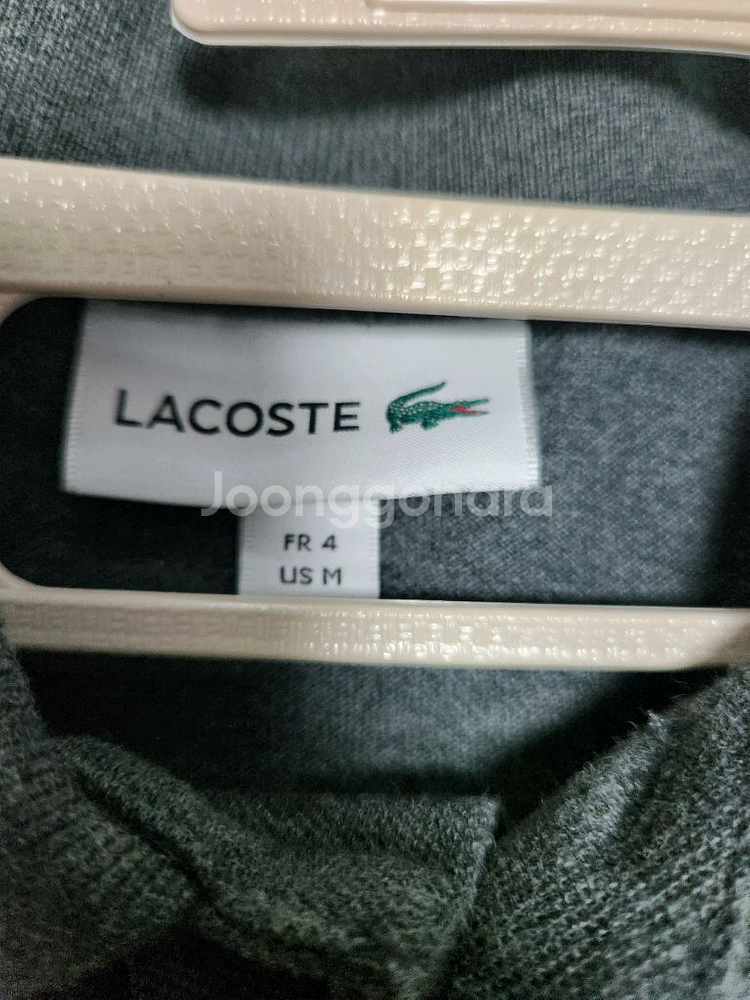 라코스테 긴팔 폴로 셔츠 그레이 사이즈M--2