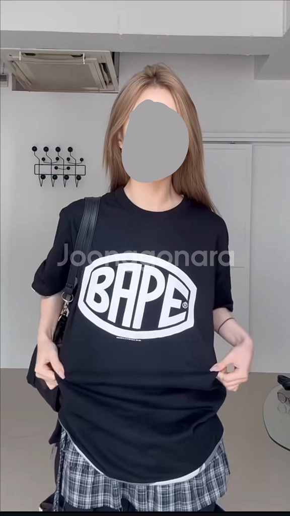 베이프 스타 그레이 반팔 큐빈티지 선가든파티--2