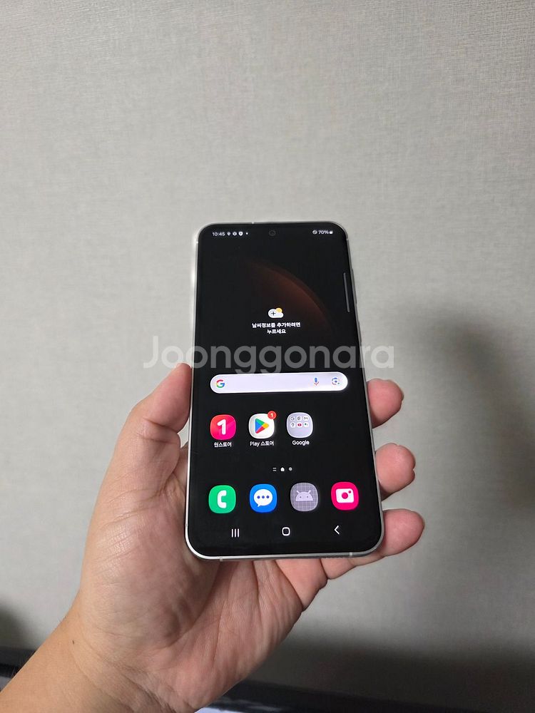 갤럭시 S23FE 화이트 256기가 SS급 팔아요~--0