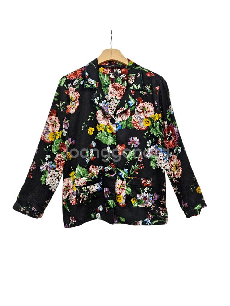 자라 ZARA Woman 플라워 프린트 블라우스 M--0