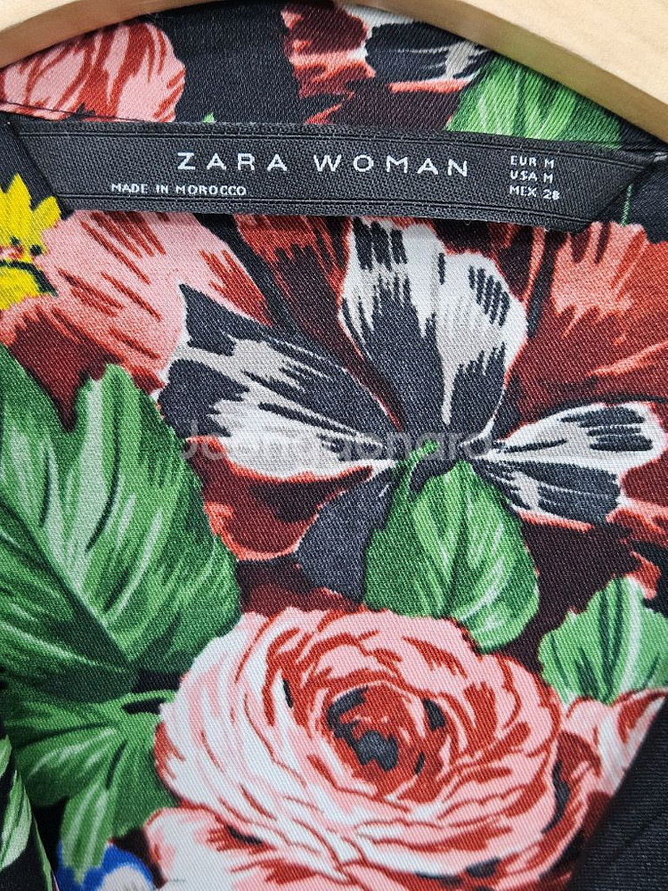 자라 ZARA Woman 플라워 프린트 블라우스 M--1