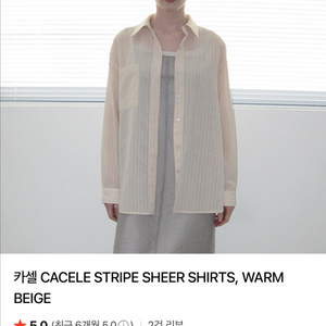 카셀 cacele stripe sheer shirts