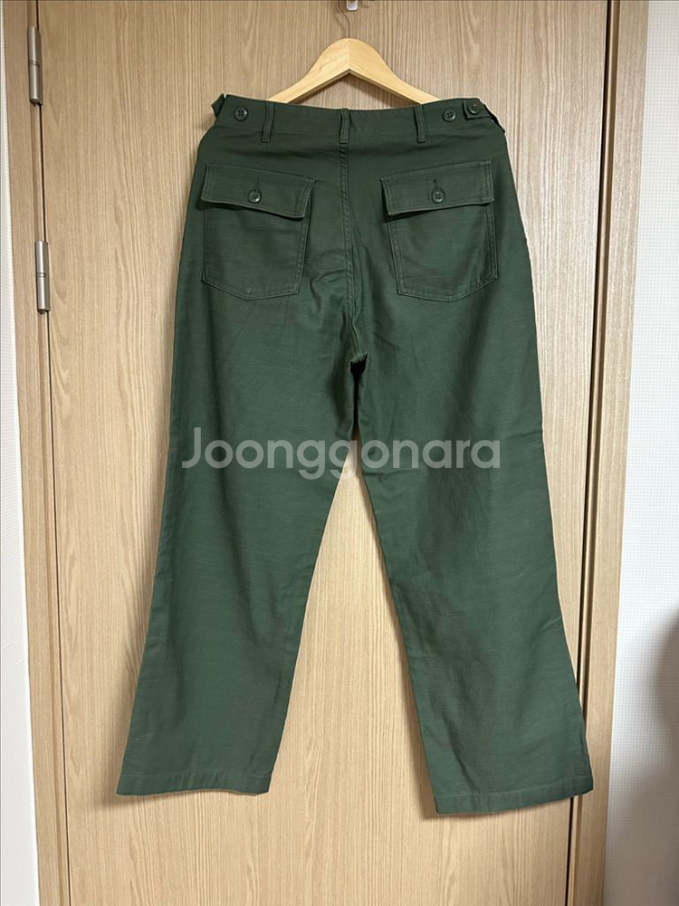 무신사 스탠다드 와이드 레플리카 퍼티그 팬츠 [세이지--1