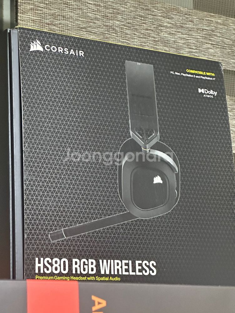 커세어 hs80 무선 헤드셋 팝니다--0