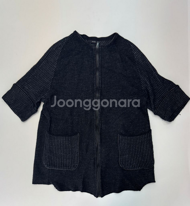 여성 한섬 시스템 집업 알파카 가디건--0