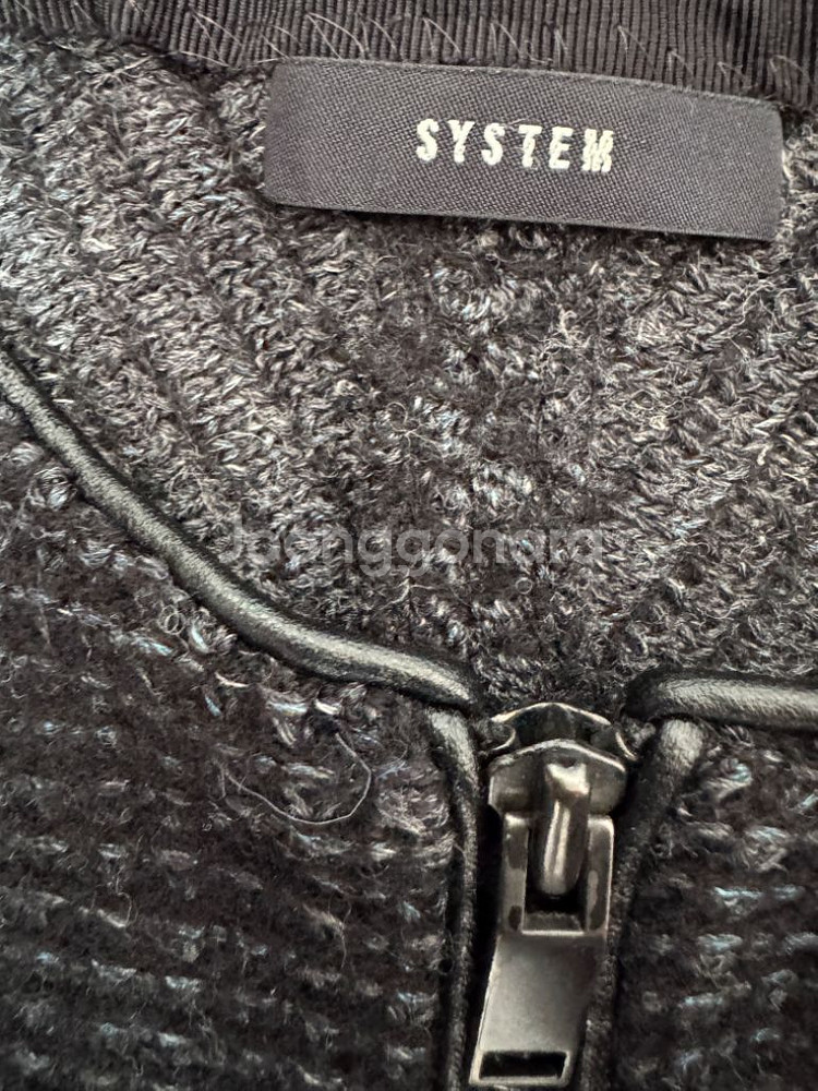 여성 한섬 시스템 집업 알파카 가디건--2