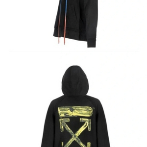 오프화이트 19f/w 아크릴릭 애로우 오버핏 후드티