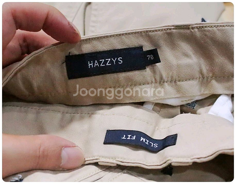 [78] 헤지스 슬림핏 소라게 자수 치노 쇼츠--7