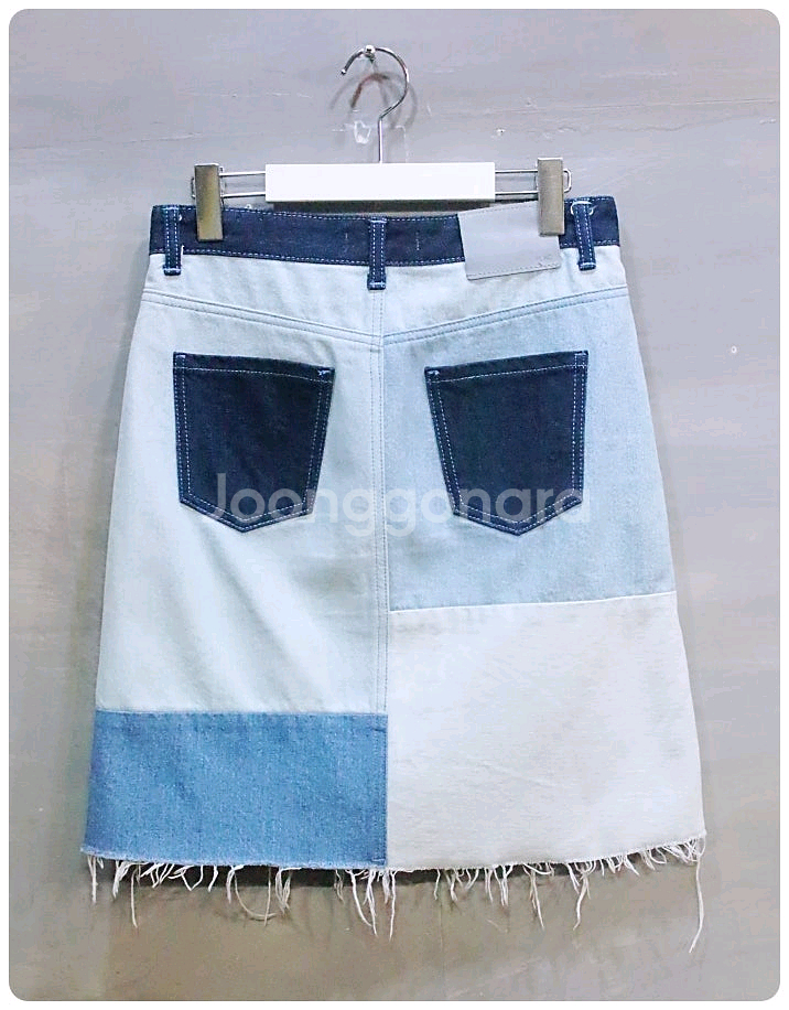 [26] 플랙진 패치워크 데님 스커트--1