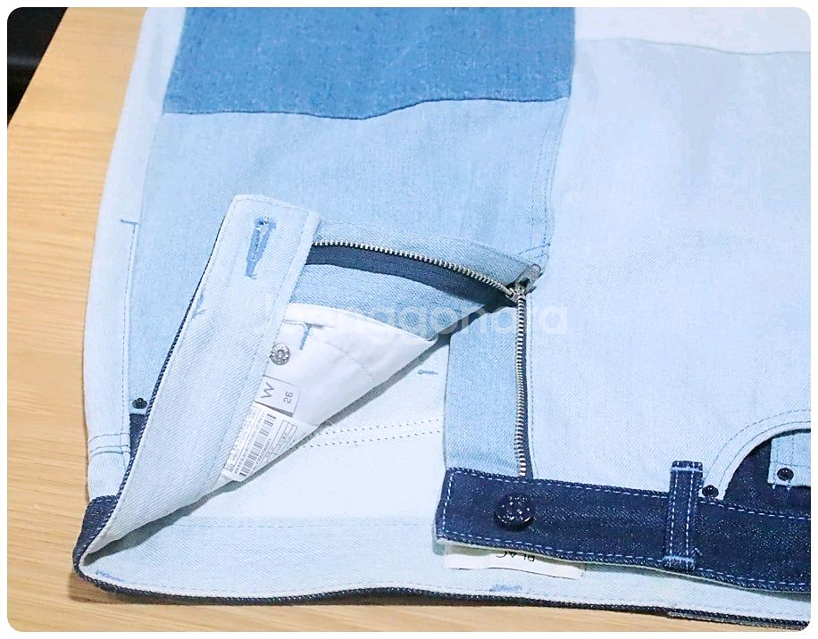 [26] 플랙진 패치워크 데님 스커트--7