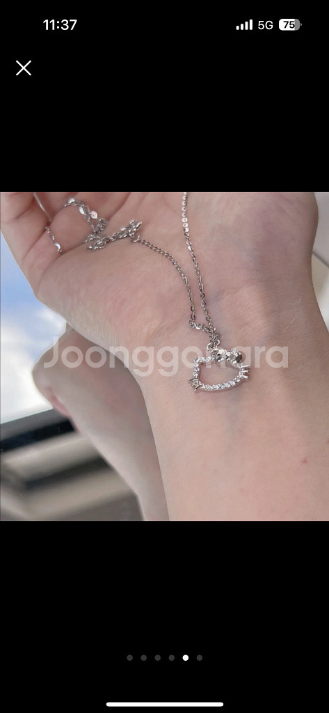 키티 목걸이 실버--4