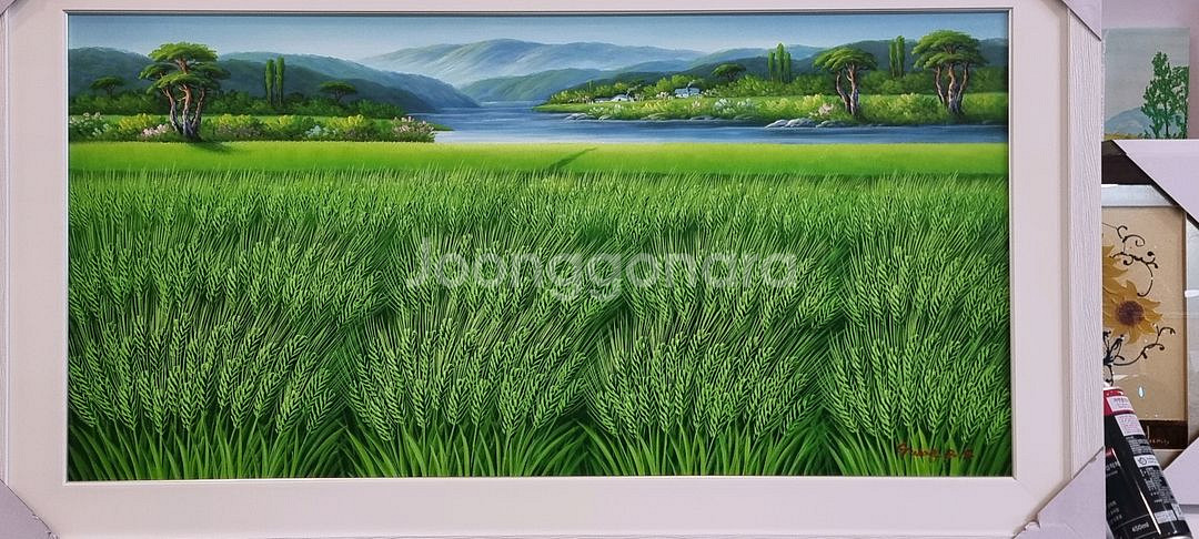 청보리 유화그림--0