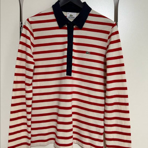 라코스테 Lacoste 스트라이프 긴팔티 36