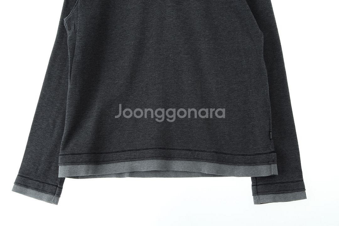 (XL-2XL) 휴고보스 카라 긴팔티셔츠 반집업--3