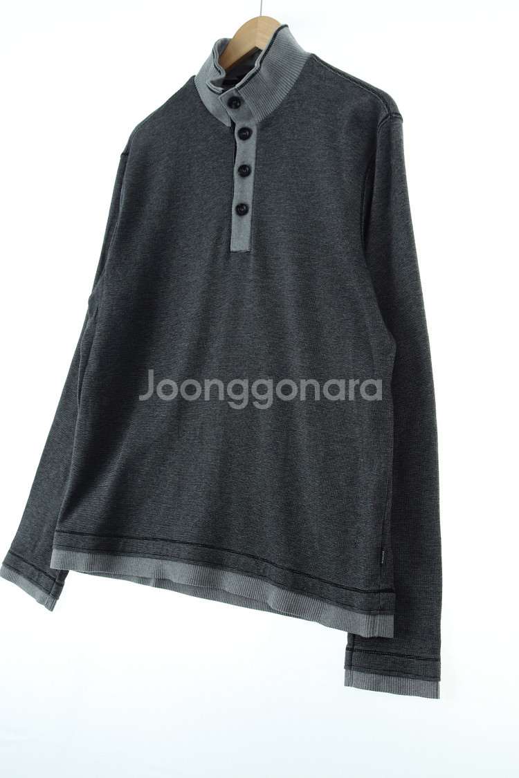 (XL-2XL) 휴고보스 카라 긴팔티셔츠 반집업--0