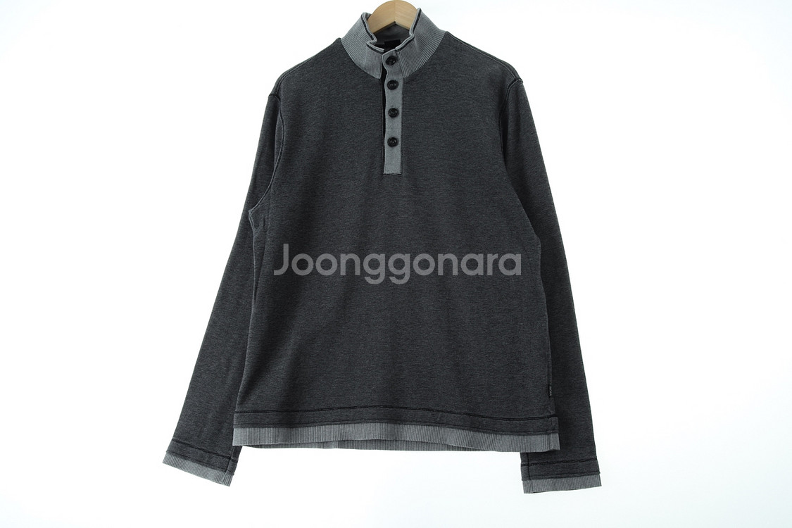 (XL-2XL) 휴고보스 카라 긴팔티셔츠 반집업--1