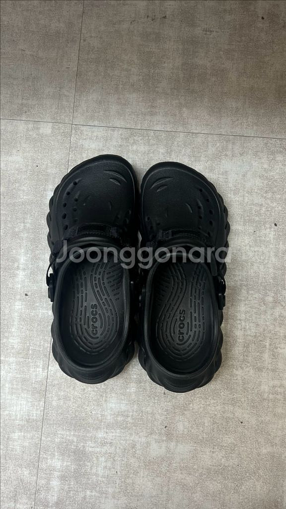 (240) 1회 착용) 크록스 에코클로그 블랙--0